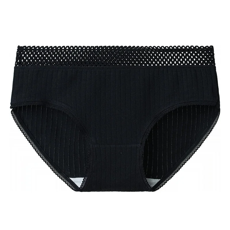 Women's Underwear Panties Cotton Women's Underwear Seamless Mid Waist Comfort Briefs Soft Hollow Female Underpants Girls Panties