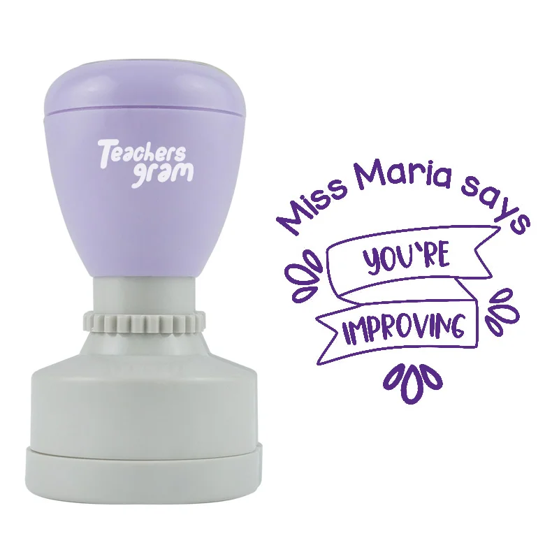 Personalized You're Improving Teacher Stamp