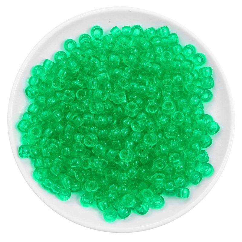 Acrylic Large Hole Barrel Beads 9*6mm Pony Beads Woven Handmade Diy Hand String Jewelry Accessories Beads Loose Beads