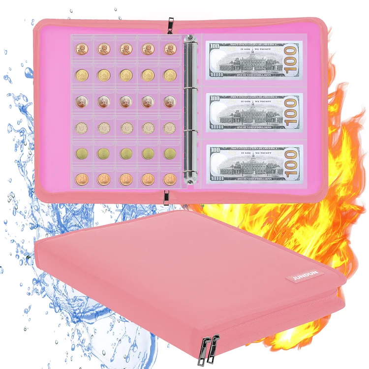 300 Pockets Fireproof Coins Collecting Album, Coin Collection Book Holder for Collectors