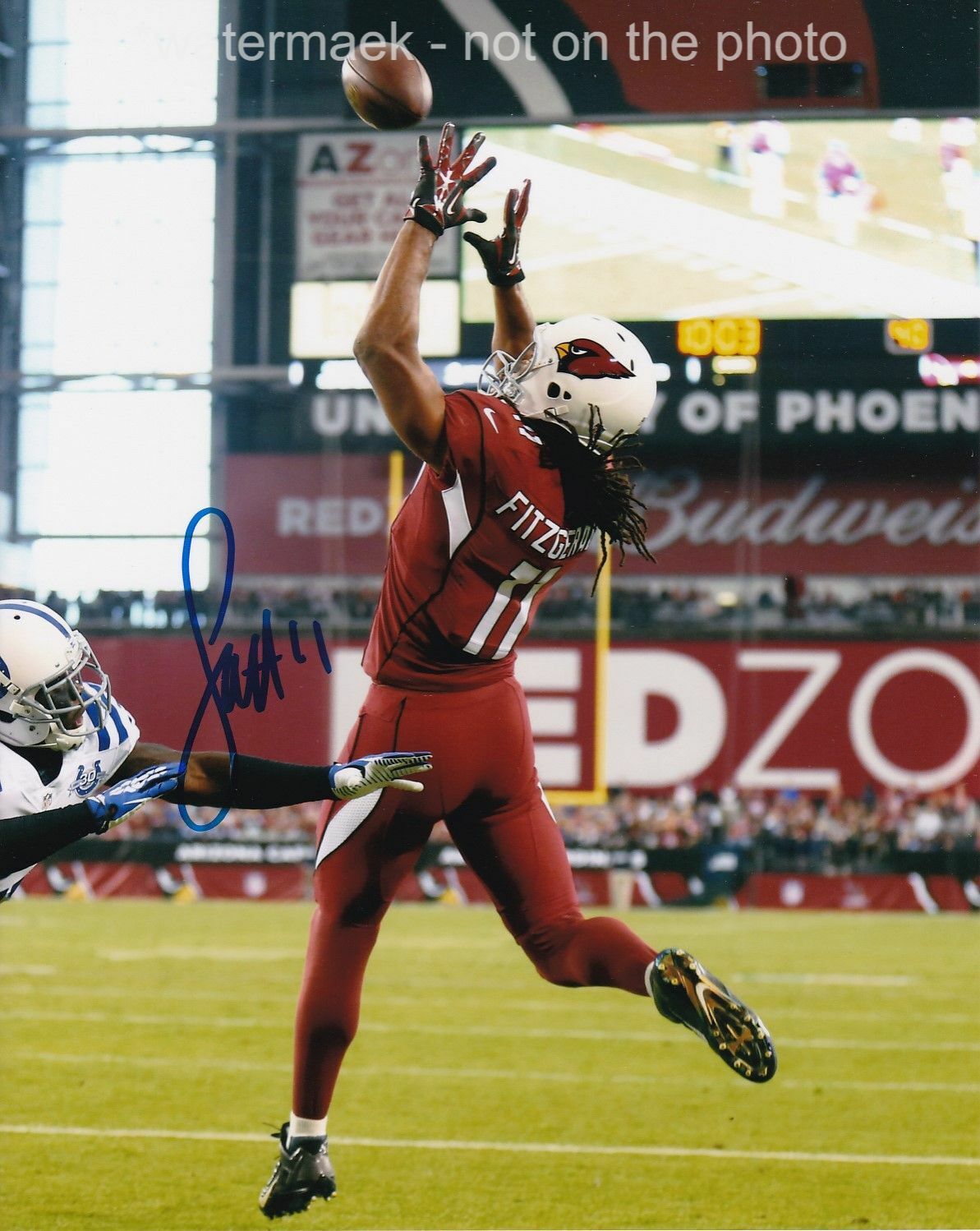 LARRY FITZGERALD SIGNED AUTOGRAPH 8X10 Photo Poster painting ARIZONA CARDINALS