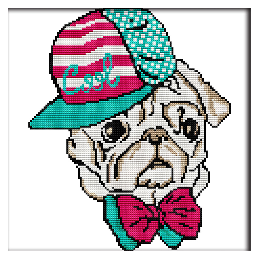 

Dog - 14CT Stamped Cross Stitch - 30*30CM, 501 Original