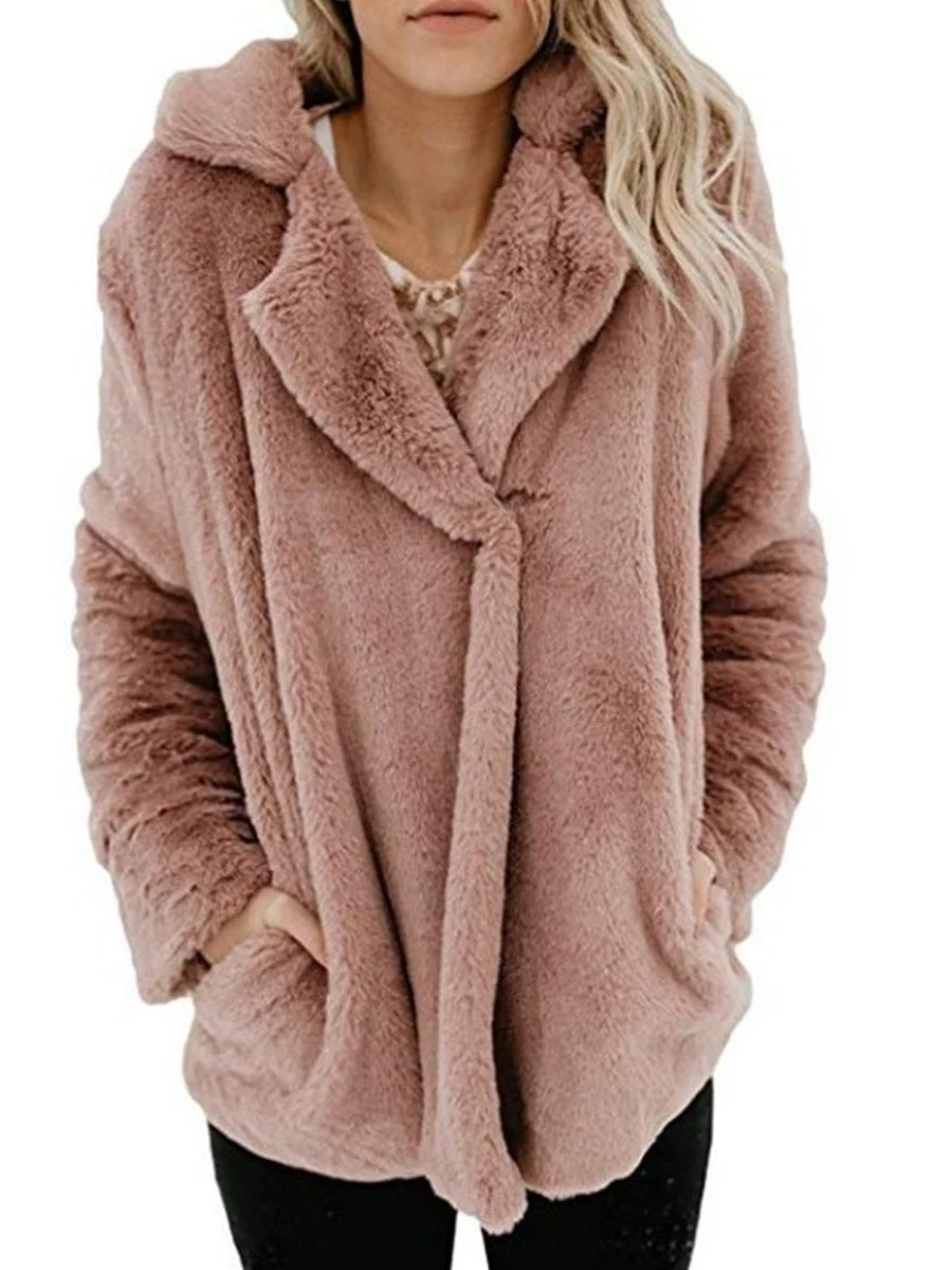 Autumn/Winter Trendy Suit Plush Coat