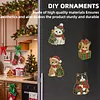 10PCS DIY Pearl Diamond Painting Christmas Fridge Magnets, Sparkling Rhinestone Refrigerator Magnet Craft Kit for Home Decor & Gifts