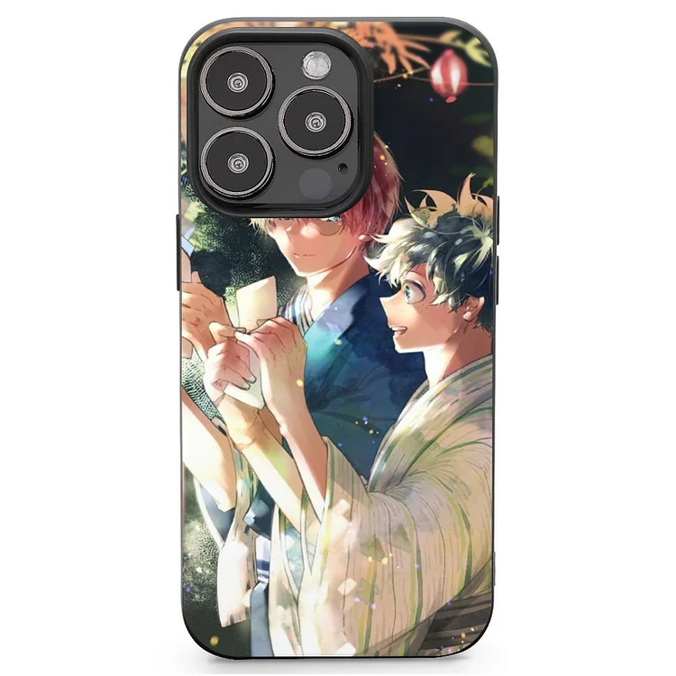 Izuku Midoriya Kimono Shoto Todoroki Anime My Hero Academia Phone Case Mobile Phone Shell IPhone 13 and iPhone14 Pro Max and IPhone 15 Plus Case - Heather Prints Shirts