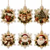 6pcs/set DIY Diamond Special Shape Pearl Art Hanging Wooden Christmas Tree Ornament Kit