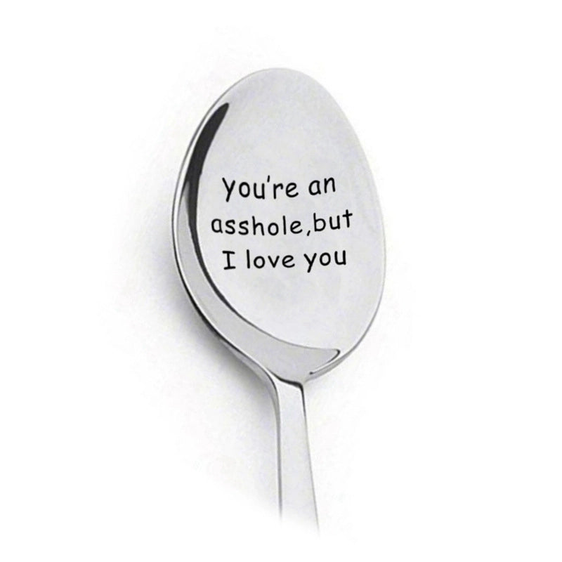 Fashion Letter Stainless Steel Spoon