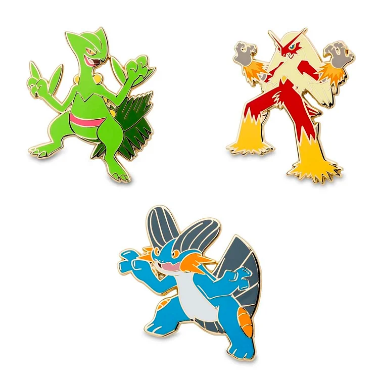 Sceptile Blaziken Swampert Pokémon Pins