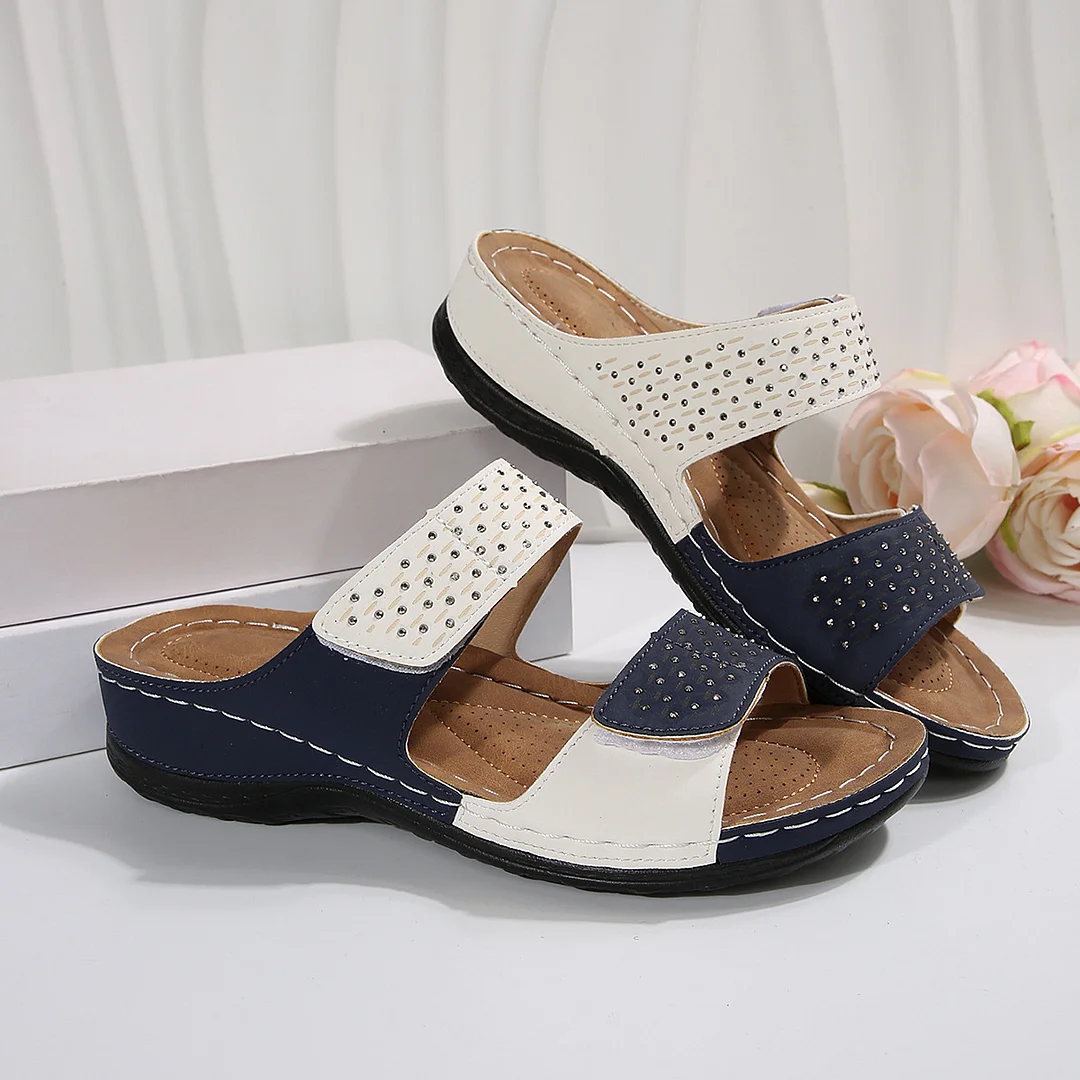 Breakj Breakj Summer Women Thick Bottom Slippers Large-Size Thick-Sed Fish Mouth Slippers Outside Wearing Beach Shoes