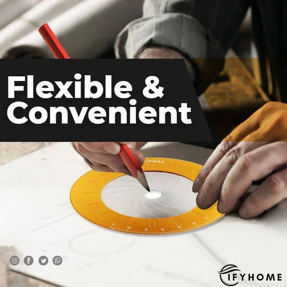 Measuring Round Compass Stretch Ruler | IFYHOME