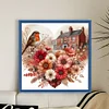 Love Flowers And Robins-11CT Stamped Cross Stitch 40*40cm/15.75*15.75in tapestrymarket