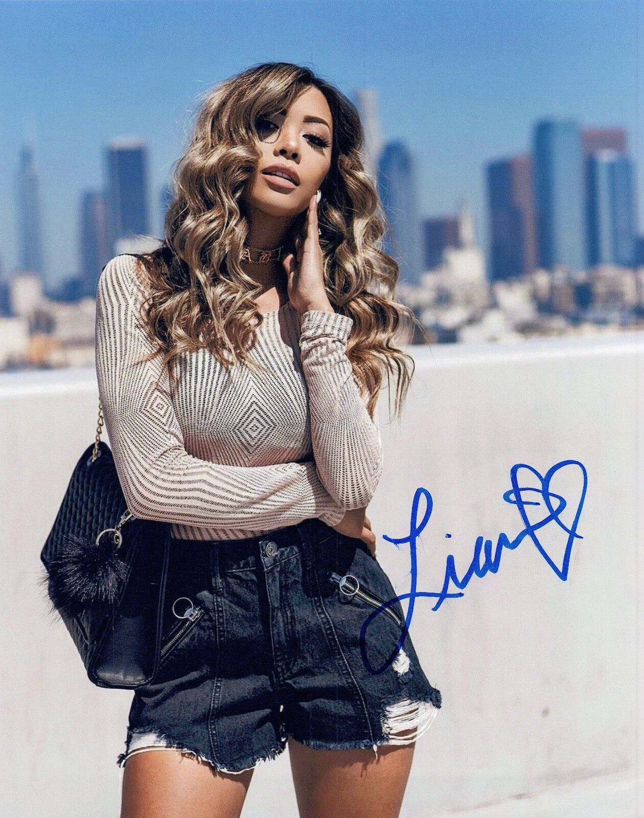 Liane V LianeV Signed Autograph 8x10 Photo Poster painting Hot Sexy Instagram Model Singer COA