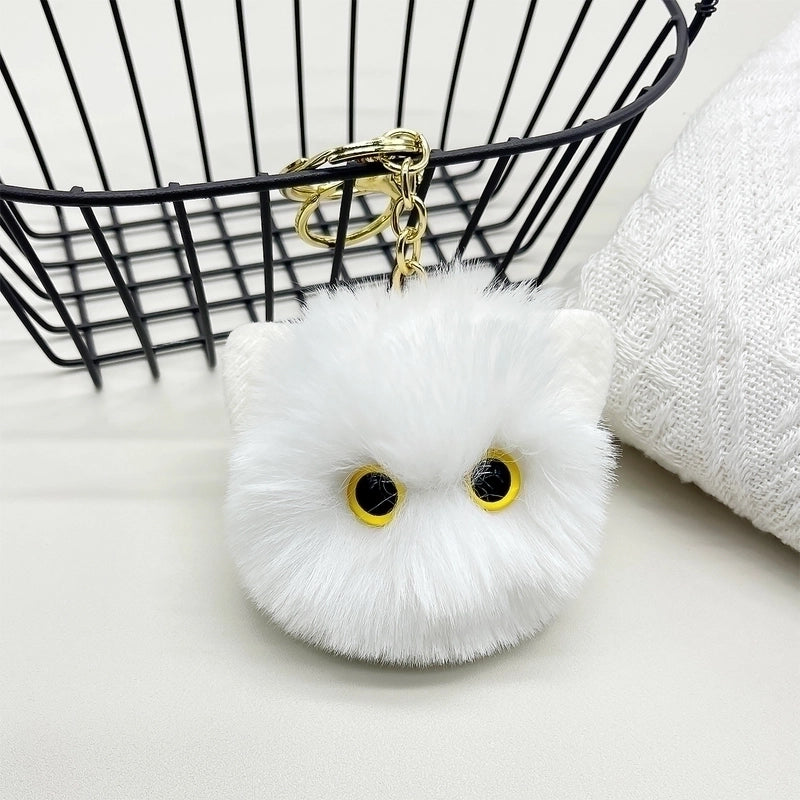 Cute Cat Synthetic Fibre Kid’s Bag Pendant