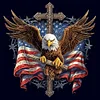 Diamond Painting-5D Full Round Drill American Eagle Cross