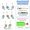 8pcs Flower High Heels DIY Diamond Painting Double Sided Keychains