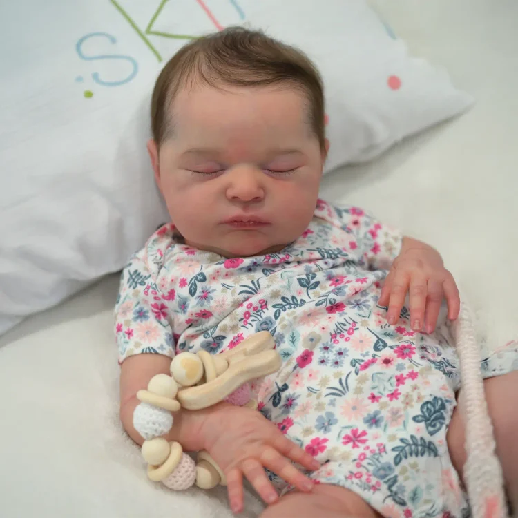[New] 20" Reborn Lifelike Sleeping Baby Girl Saman Cloth Body Reborn Doll with Heartbeat💖 & Sound🔊：Realistic Reborn Baby Dolls By Rsgdolls®