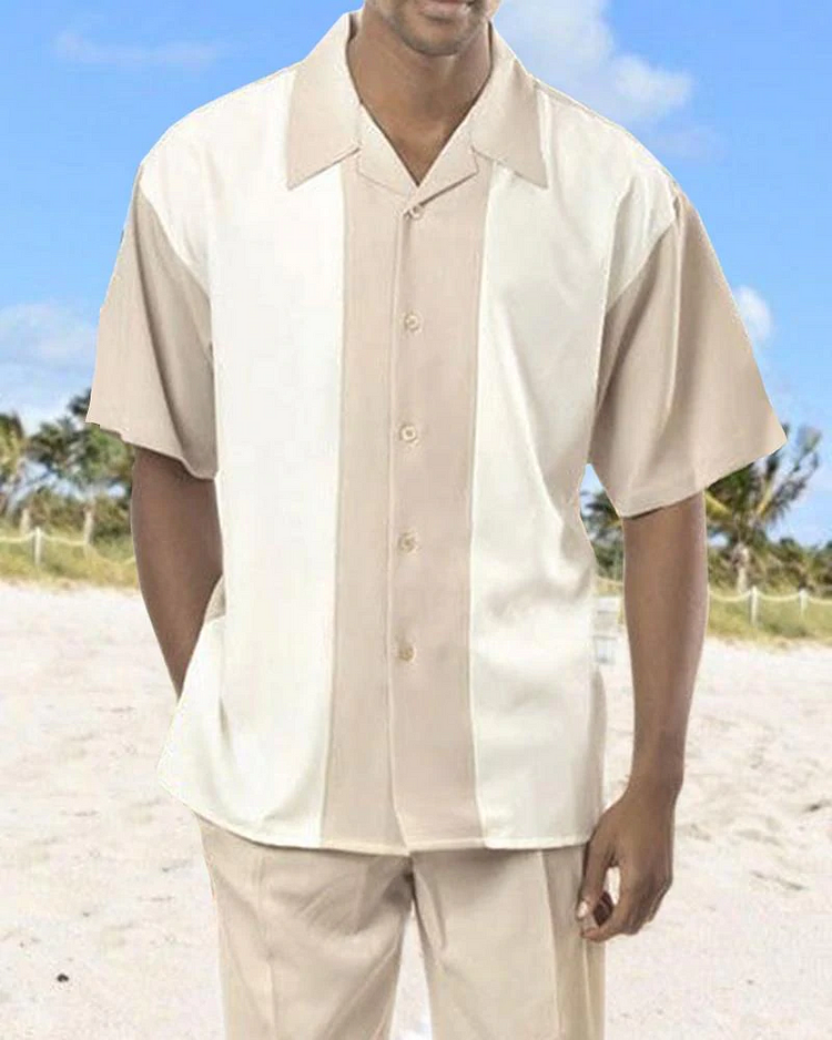 Men's Casual Printed Shirt Short Sleeve