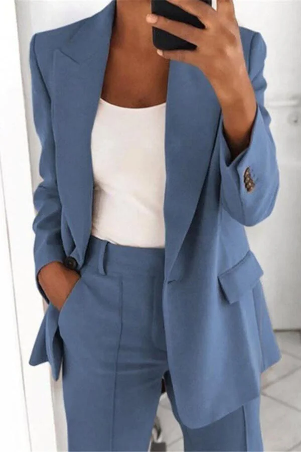 Fashion Elegant Solid Color Blazer