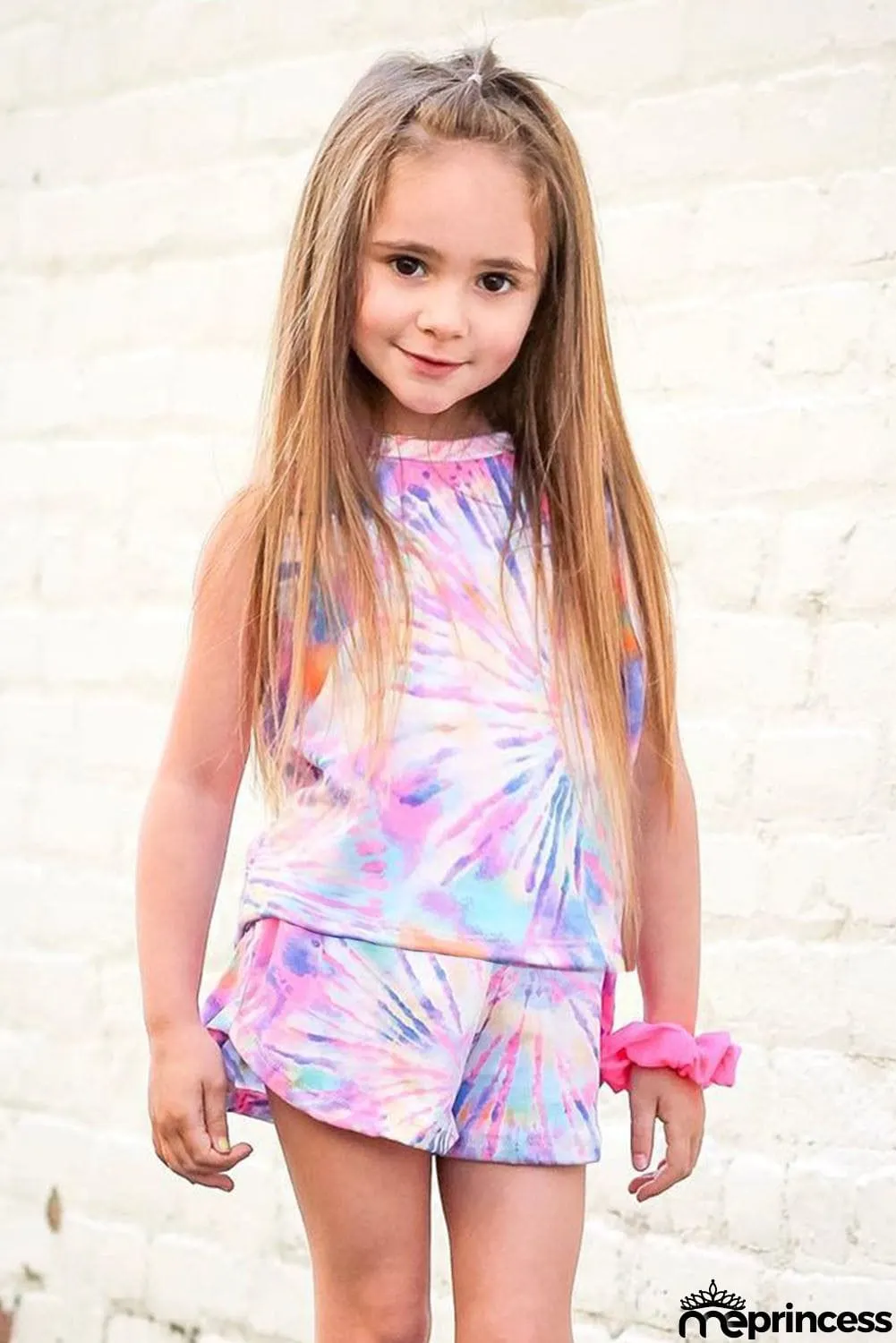Tie dye Vest and Shorts Kid's Lounge Set