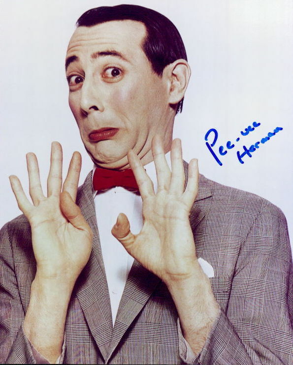 Pee-Wee Herman signed 8x10 Photo Poster painting