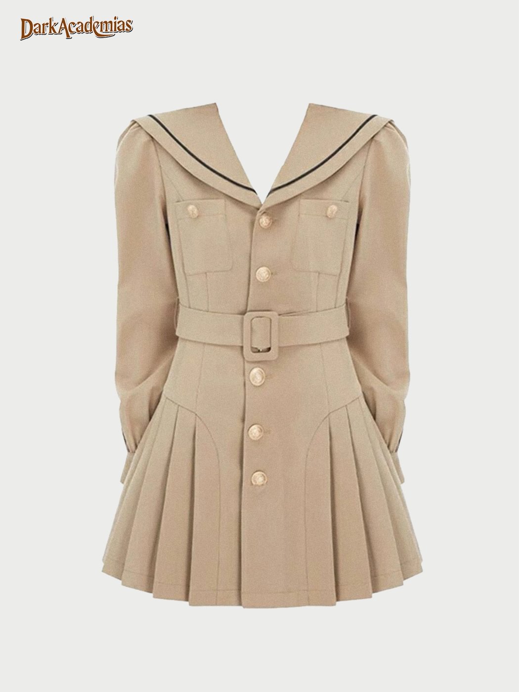 British Navy Collar Dress