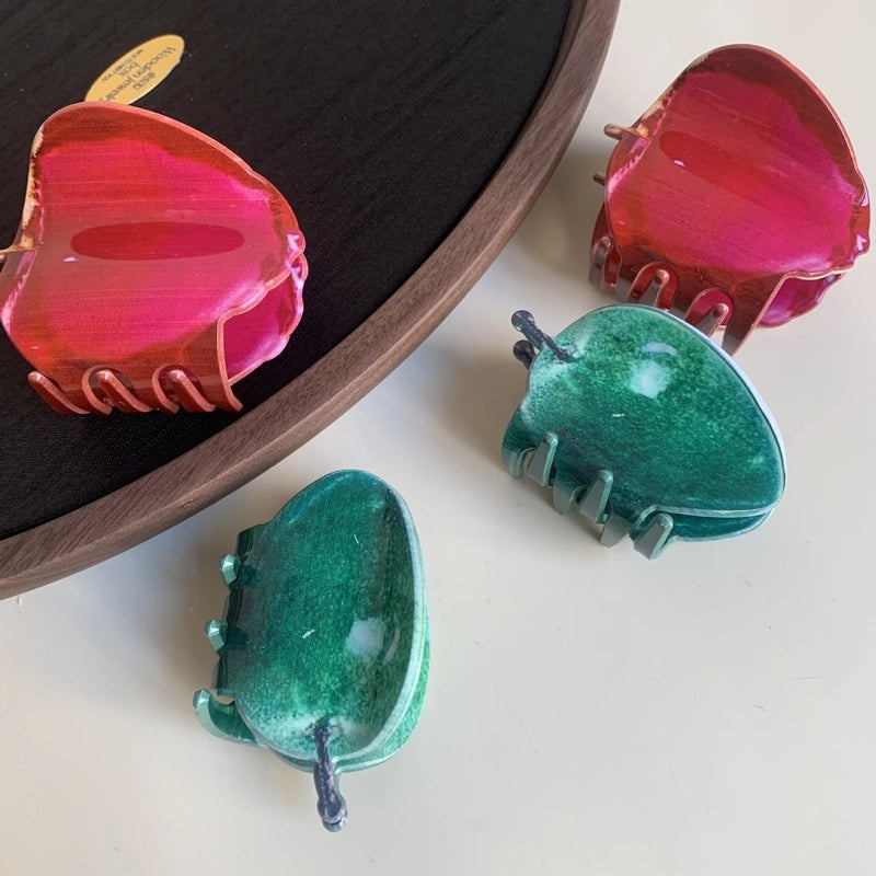 Cute Women's Apple Arylic Hair Claws