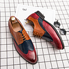 Brock Colorblock Plus Size Leather Shoes Men Wedding Dress Shoes -Dress Shoes