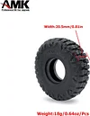 AMK 2Pcs 1.0" Rubber Mud Off Road Tires 24x62x20.5mm for 1/24 RC Crawler Car Axial SCX24 Gladiator Deadbolt 1/18 TRX4M (2PCS)