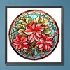 Diamond Painting-DIY Full Round Drill Stained Glass Christmas Flower