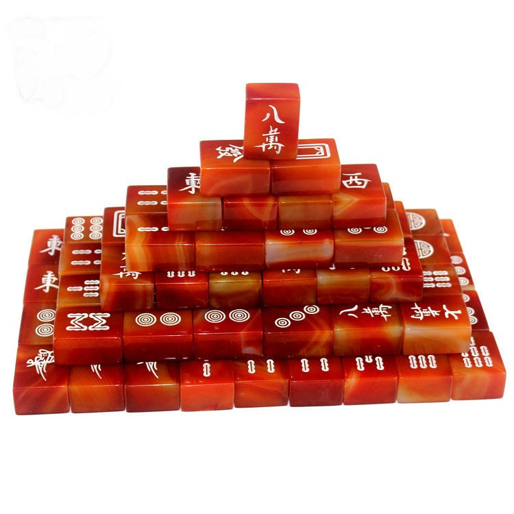 巴西玛瑙麻将玉器工艺礼品（精品红玛瑙）-Digicat 猫电澳洲