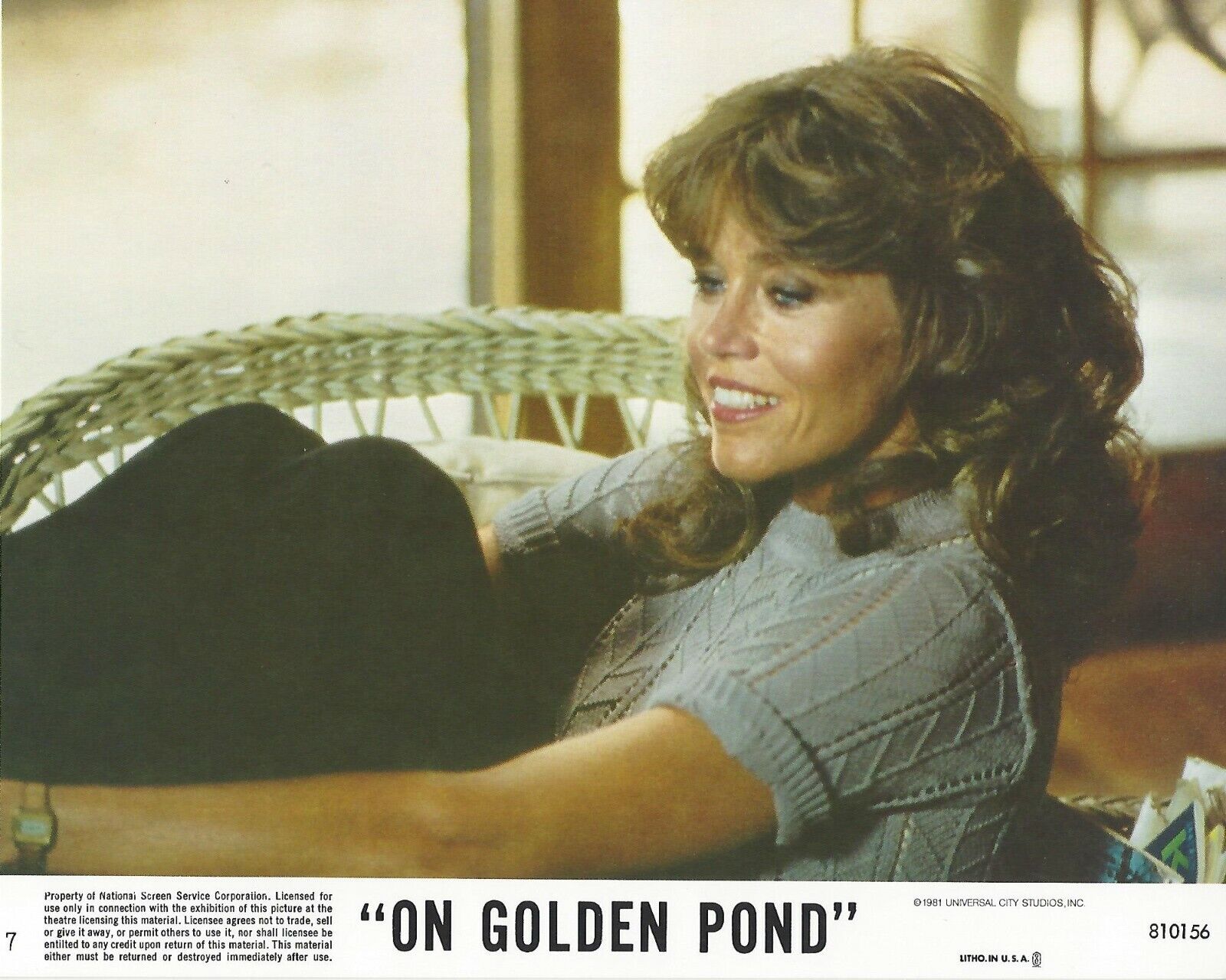 On Golden Pond Original 8x10 Lobby Card Poster 1981 Photo Poster painting #7 Jane Fonda