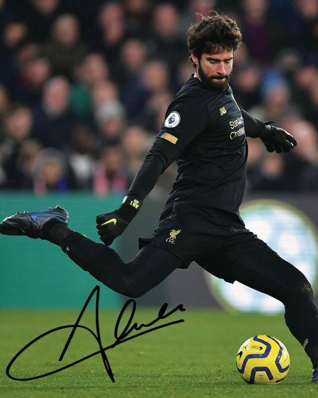 Alisson Becker - Liverpool Autograph Signed Photo Poster painting Print