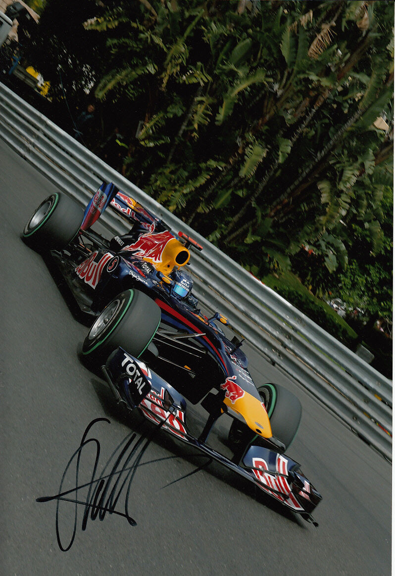 Sebastian Vettel Hand Signed Red Bull Racing Photo Poster painting 12x8 2