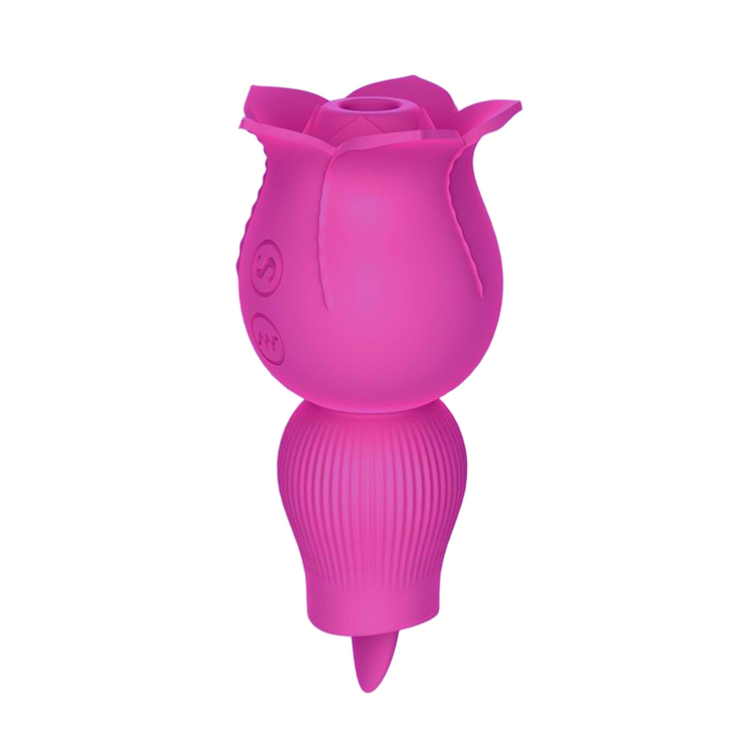 Wholesale Flower Sucking And Tongue Vibrator, 2in1 Flower Toy