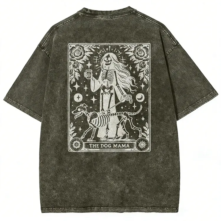 The Dog Mama Unisex Fit Washed T-shirt