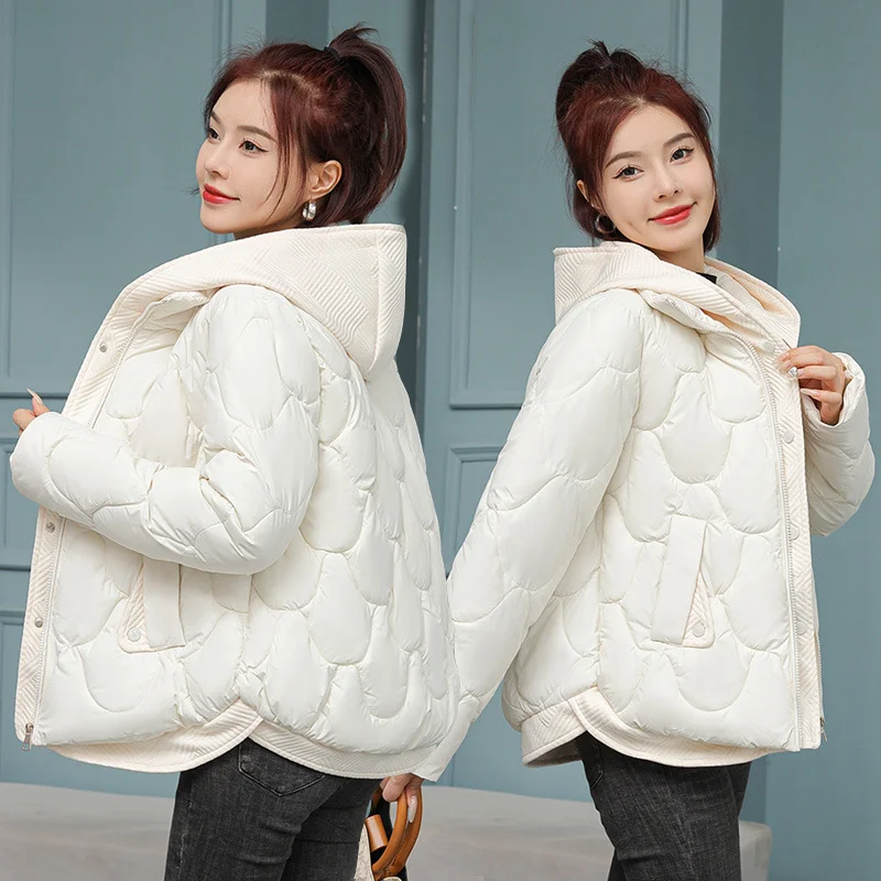 Toloer Cotton-Padded Clothes Women 2024 Winter New Women's Korean Hat Thick Warm Bread Clothes Down Cotton-Padded Jacket Women-Outfit Ideas