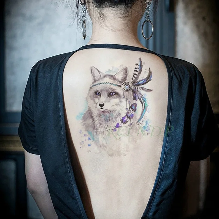 Waterproof Temporary Tattoo Sticker sexy on body back big crown tatto stickers flash tatoo fake tattoos for women men