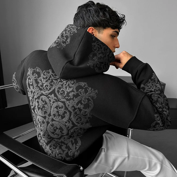 Oversize Carpet Pattern Hoodie