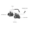 Magnifying Glasses for Hobbies Magnification 8x 15x 23x Headband Magnifier with 2 LED Lights for Reading Watch and Electronic Repair