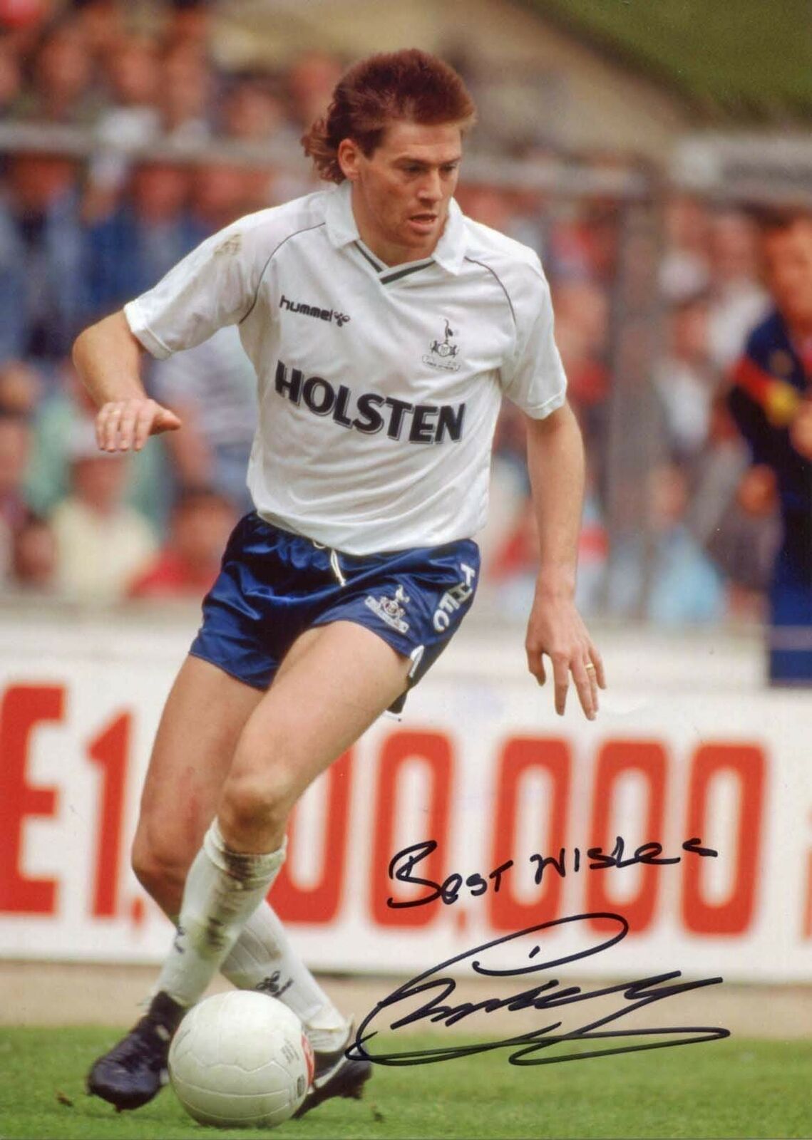 FOOTBALLER Chris Waddle autograph, IP signed Photo Poster painting