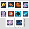 10pcs Universe DIY Mini Round Diamond Painting Set 13x13cm