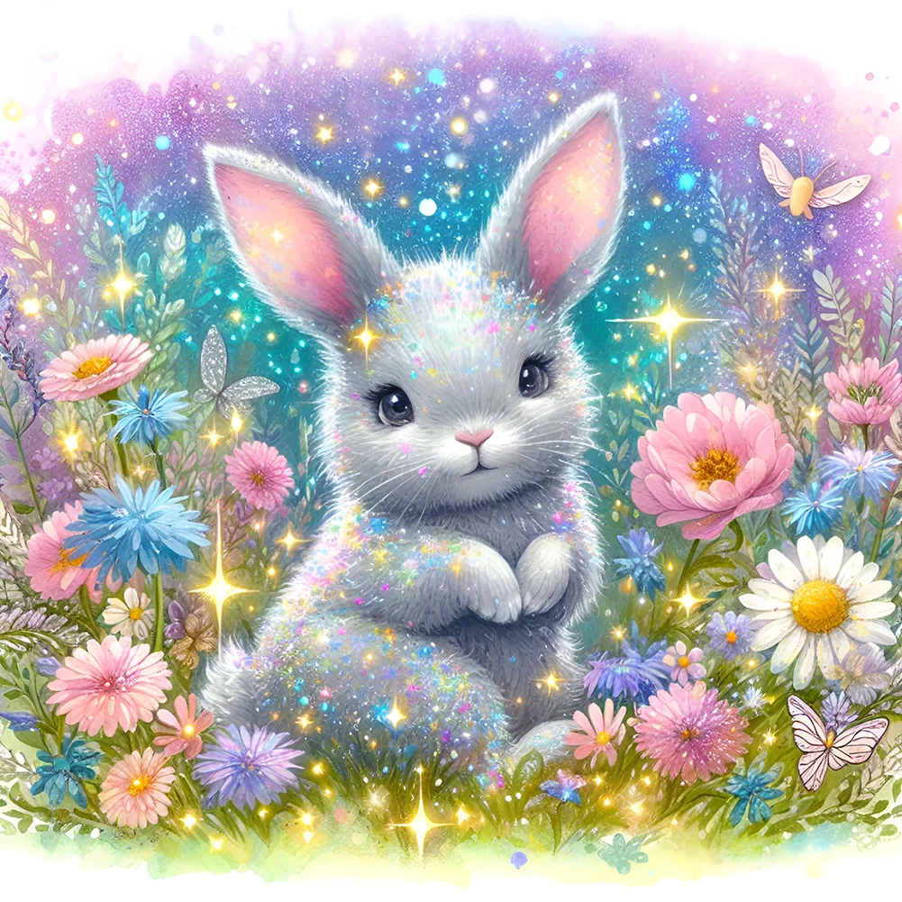 Full Round Diamond Painting - Rabbit(Canvas|30*30cm)