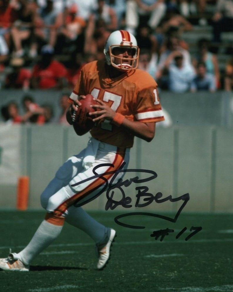 Steve deberg signed autographed nfl tampa bay buccaneers Photo Poster painting