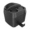 Auto Trash Can with Cup Holder Basket Compartment Vehicle Garbage (Black)