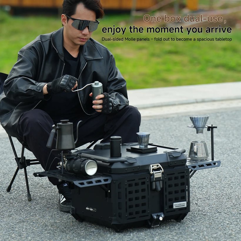 ROCKBROOK BX1028V3 Aluminium Motorcycle Top Box & Side Box with