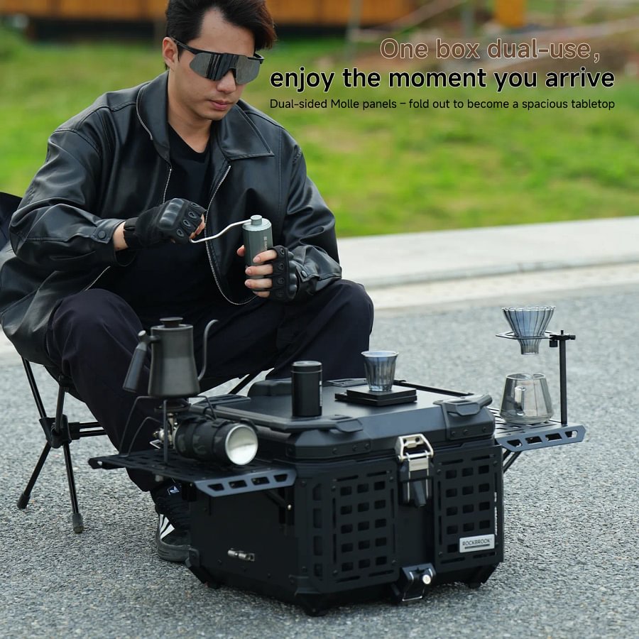 ROCKBROOK BX1028V3 Aluminium Motorcycle Top Box & Side Box with