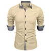 New Fashion Plaid Colorblock Casual Shirt