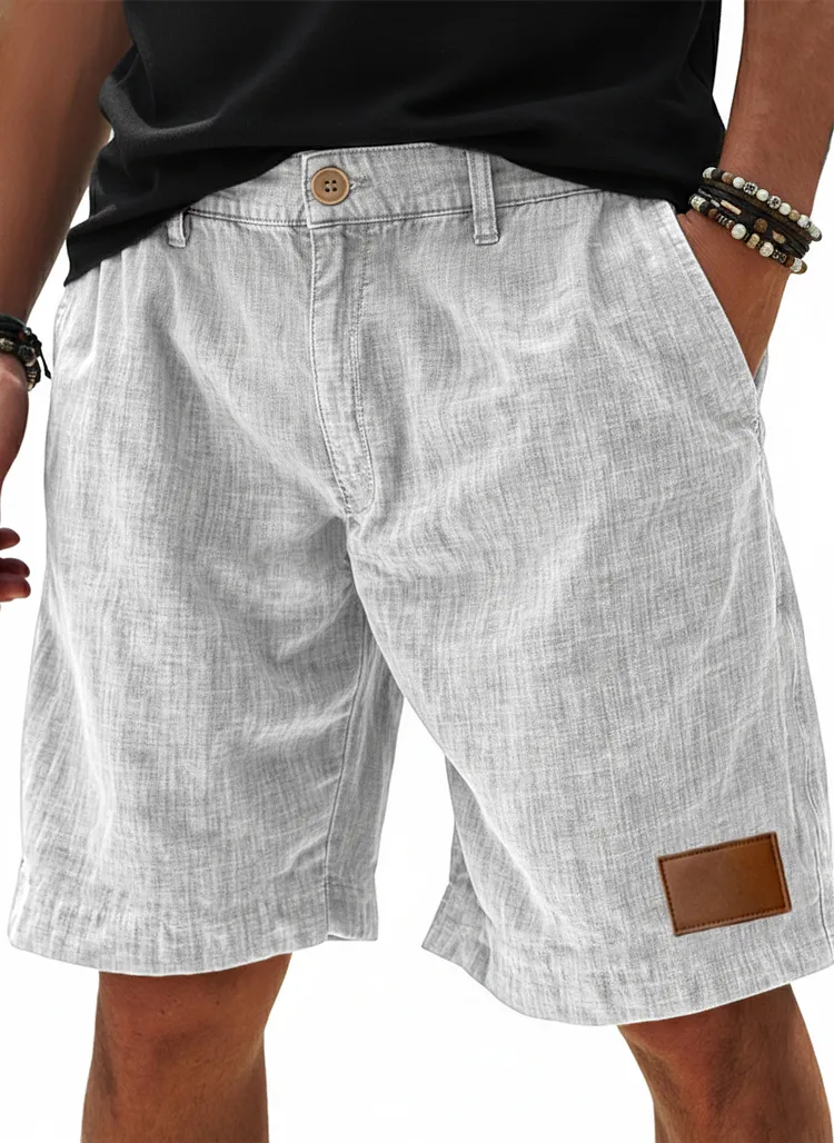Breathable Linen Loose Resort Formal Casual Shorts-Customized products