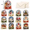 12Pcs DIY Pearl Diamond Painting Christmas Cards, 3D Greeting Card Craft Kits with Resin Pearls, Handmade Holiday Cards for Adults, Christmas Gifts & Decorations