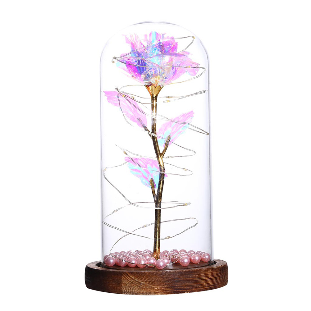 

Anniversary Christmas Present Eternal Beast Rose Lamp Glass Cover Led Light, 501 Original